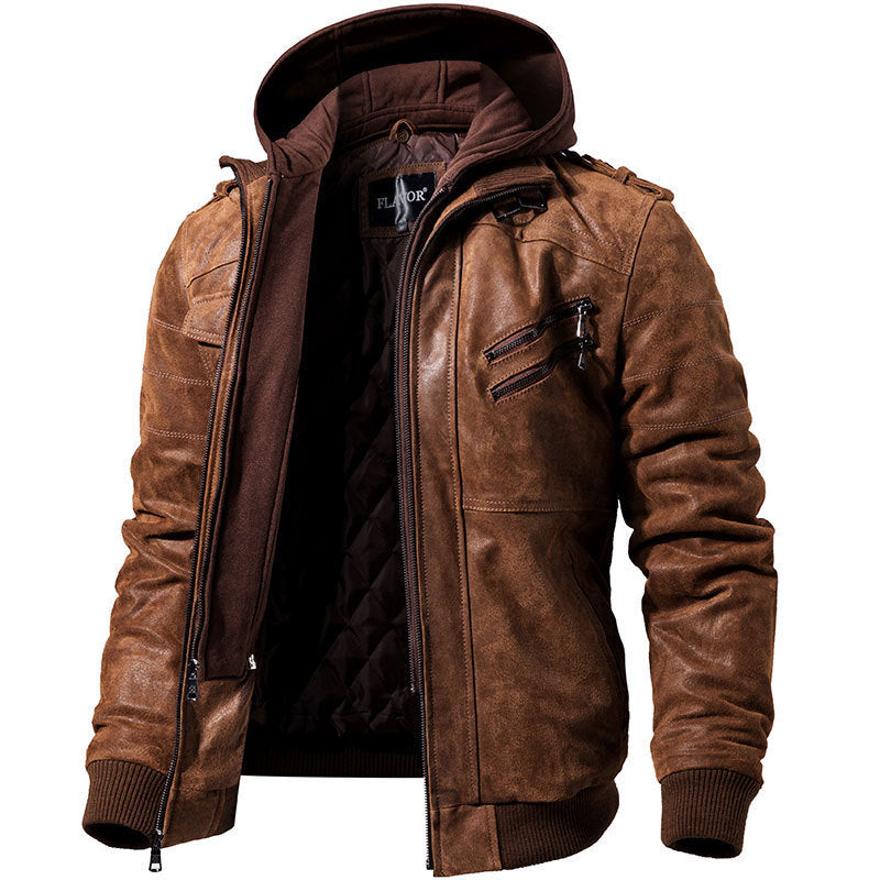 Winter Motorcycle Leather Jacket